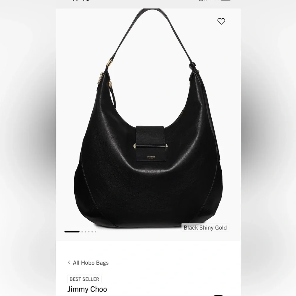Jimmy Choo Bar Hobo Bag, Medium (NEW w. tags)